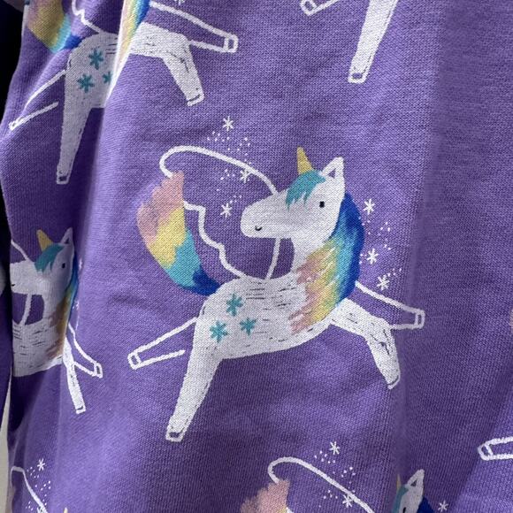 Marks & Spencer Purple Unicorns Sweatshirt & Leggings Outfit - Picture 4 of 10